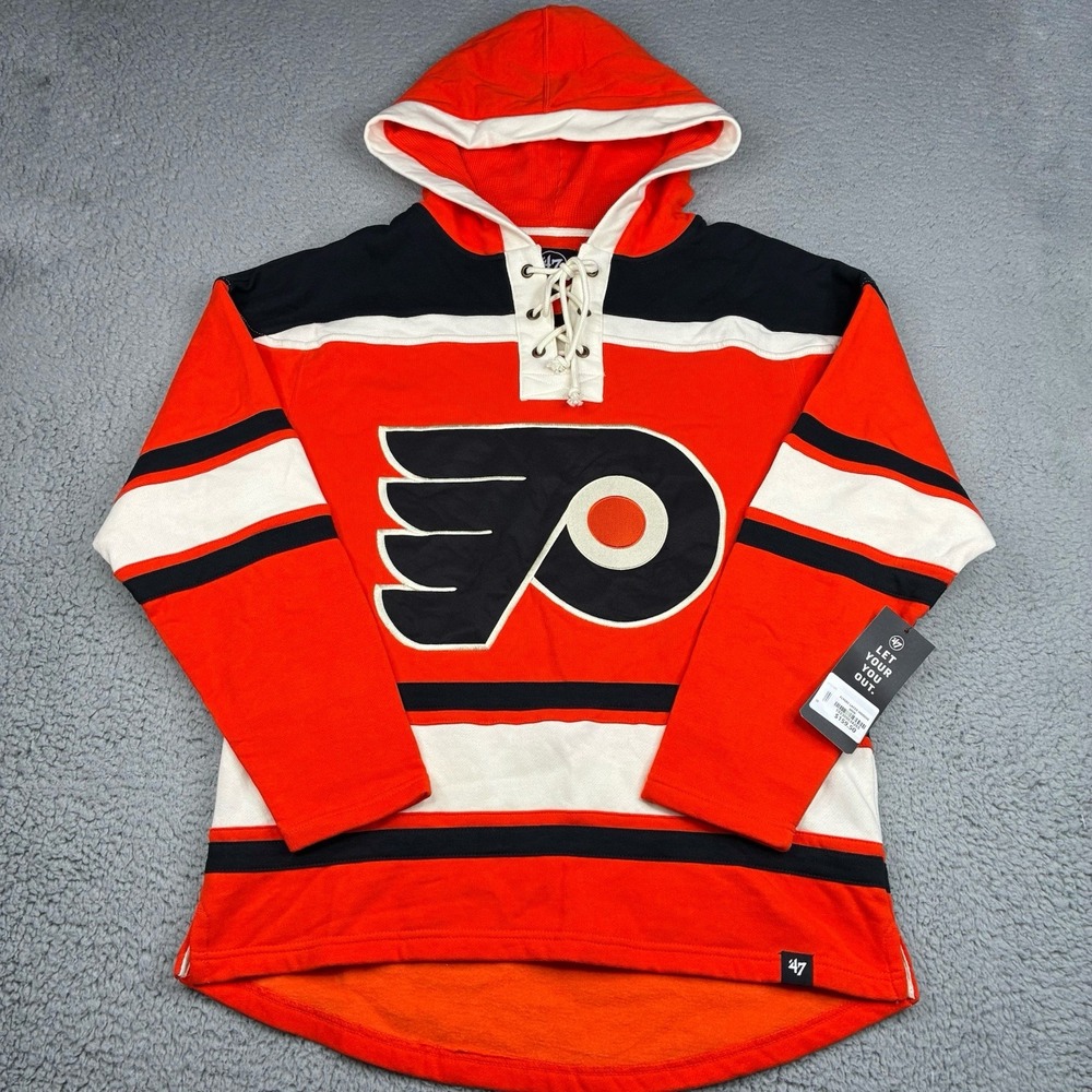Philadelphia Flyers '47 Lacer Hoodie Men's Medium NHL Hockey NWT